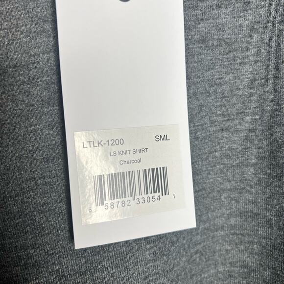 NWT Level Ten Shirt SMALL Long Sleeve Knit Tee Crewneck Charcoal Gray Minimalist - Picture 3 of 7